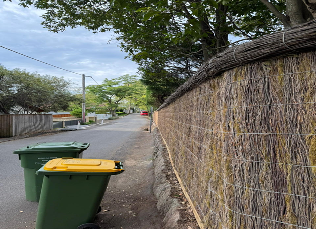 Professional brush fence installation